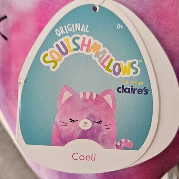 Rare Claire’s Exclusive Squishmallow Caeli the Purple Cat Unicorn Plush (8 Inch) - Picture 6 of 8